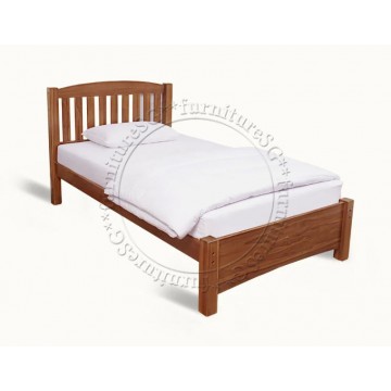 (Clearance) Solid Teak Wood Wooden Bed WB1154 - Super Single